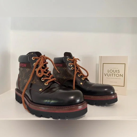 Louis Vuitton Chocolate Brown Leather Boots - Picture 3 of 12